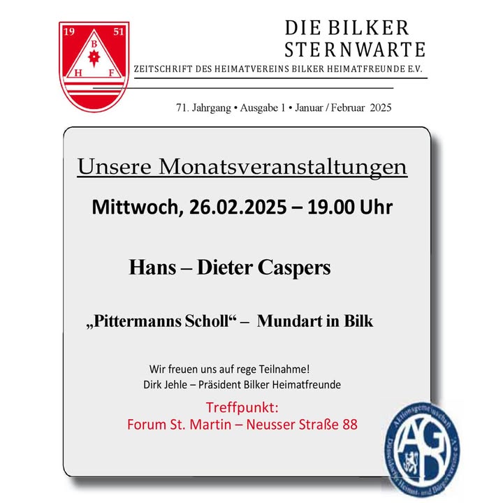 🎭✨ Pittermanns Scholl zu Gast bei den Bilker Heimatfreunden!