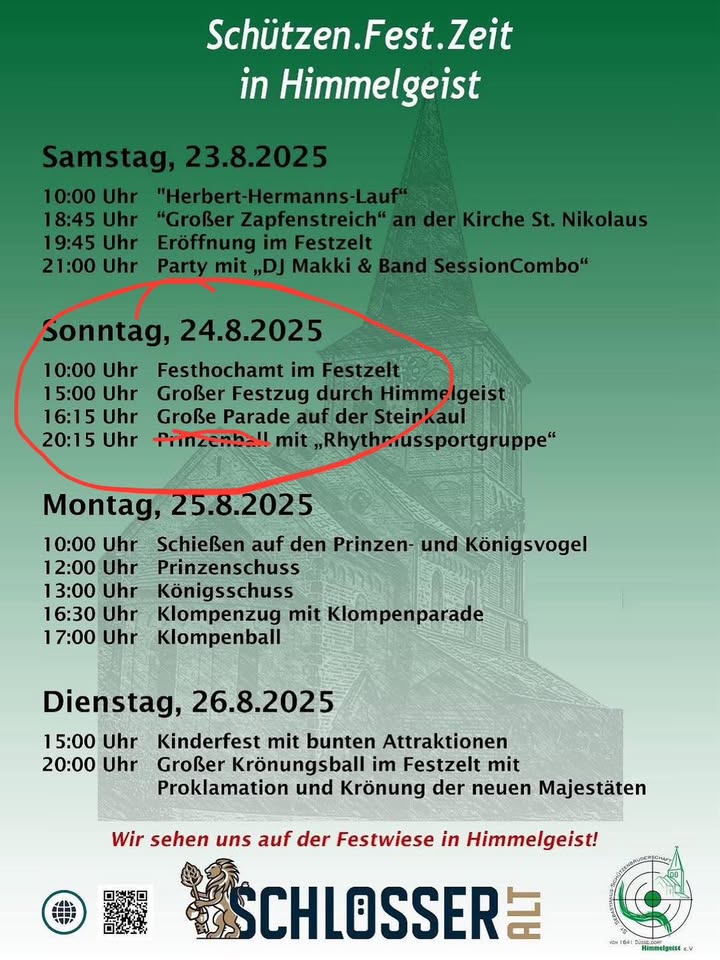 …heute sind wir ab etwa 16:15 Uhr bei besten Wetter in #Himmelgeist…