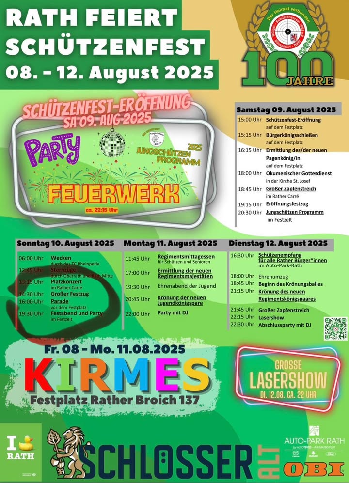 …heute sind wir bei 100 Jahre Schützenfest in #Rath um Euch gegen…