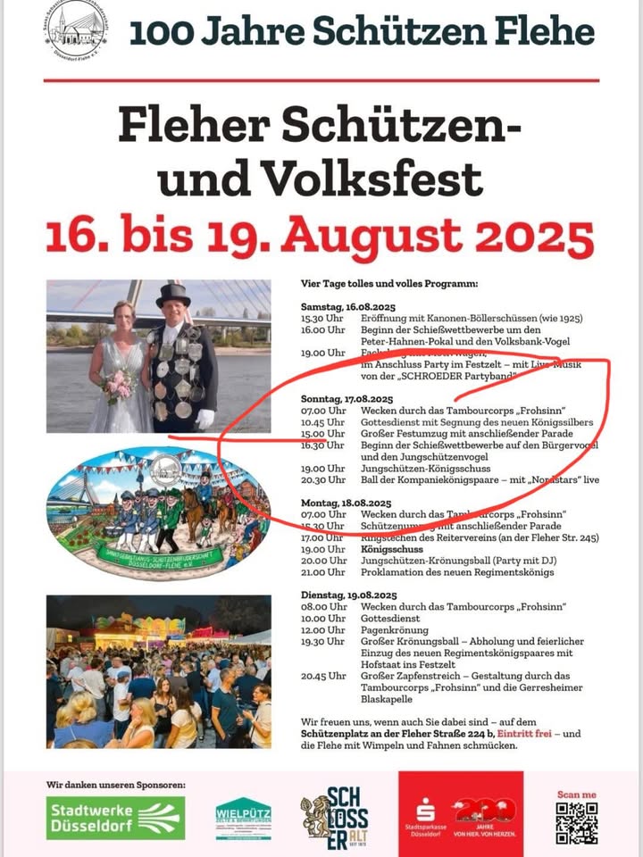 …wir sind heute in der #Flehe, wo die Sankt-Sebastianus-Schützenbruderschaft Düsseldorf Flehe e.V.…