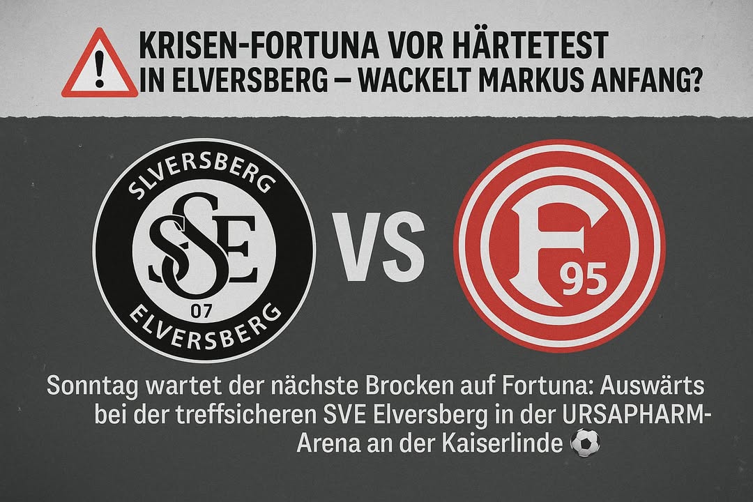 ⚠️ 🔴⚪ Krisen-Fortuna vor Härtetest in Elversberg – wackelt Markus Anfang? 🔴⚪…
