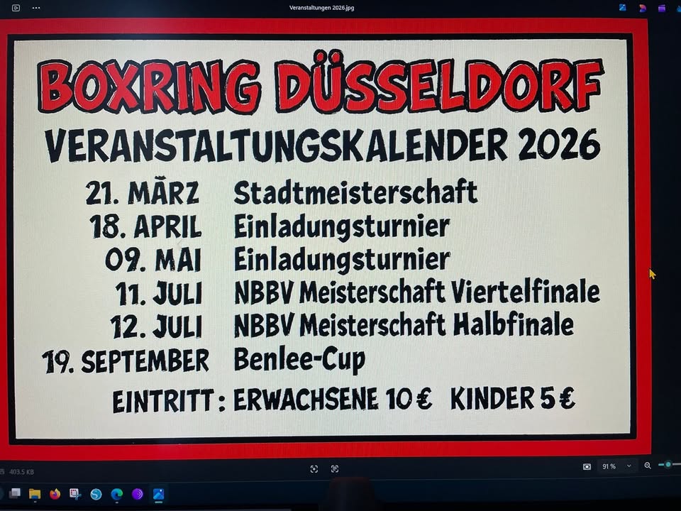 ...und noch ein Tipp, diesmal für Samstag. Da findet beim Boxring Düsseldorf…