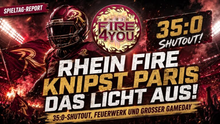 🔥 Rhein Fire knipst Paris das Licht aus: 35:0, Feuerwerk und ein…
