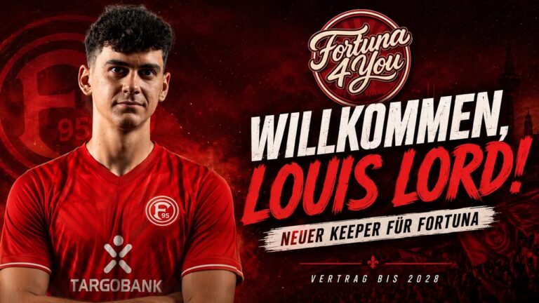 🔴⚪ Neuer Keeper für Fortuna: Louis Lord kommt nach Düsseldorf! ⚪🔴