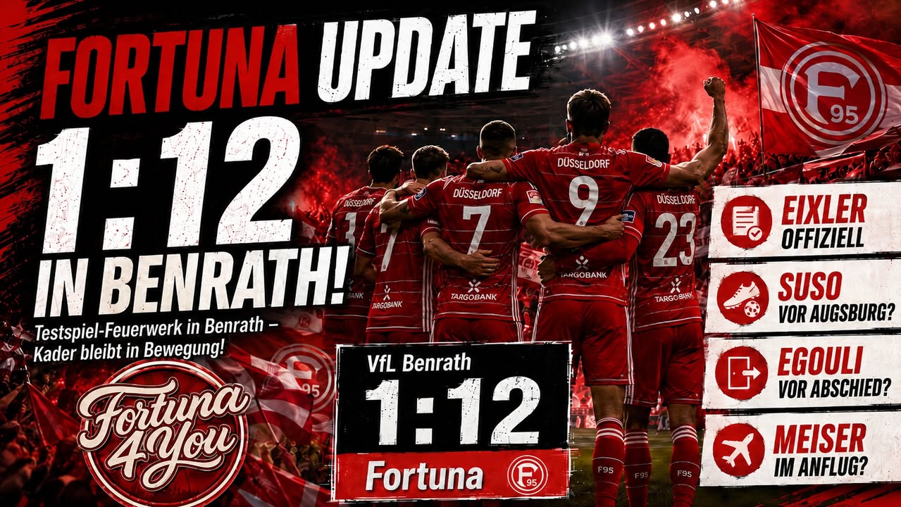 🔴⚪ 12:1 in Benrath: Fortuna schießt sich warm – und der Umbruch…