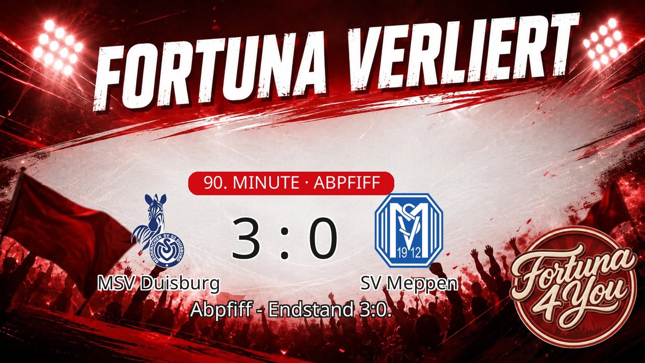 Abpfiff! MSV Duisburg 3:0 SV Meppen.