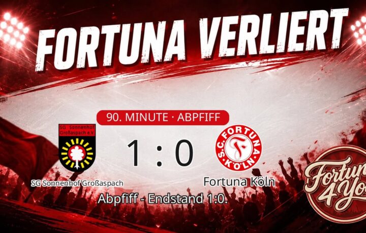Abpfiff! SG Sonnenhof Großaspach 1:0 Fortuna Köln.