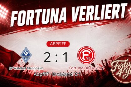 Abpfiff! SV Waldhof Mannheim 2:1 Fortuna Düsseldorf.