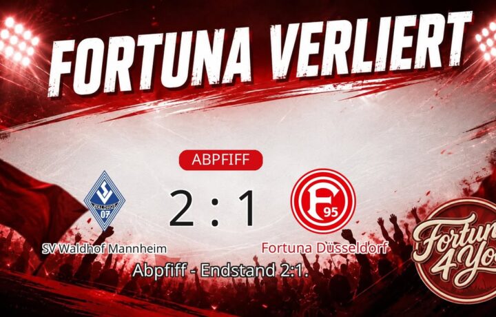 Abpfiff! SV Waldhof Mannheim 2:1 Fortuna Düsseldorf.