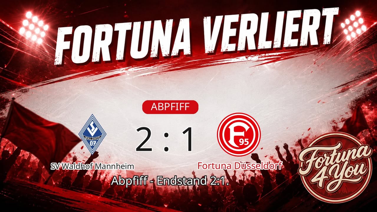 Abpfiff! SV Waldhof Mannheim 2:1 Fortuna Düsseldorf.