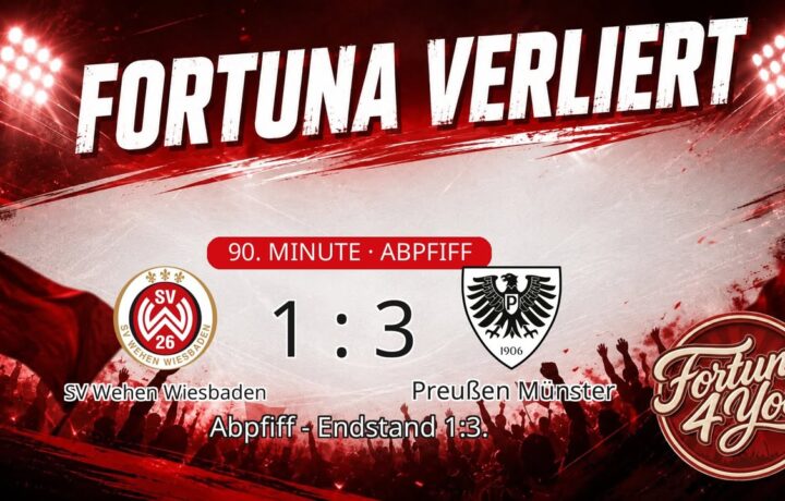 Abpfiff! SV Wehen Wiesbaden 1:3 Preußen Münster.