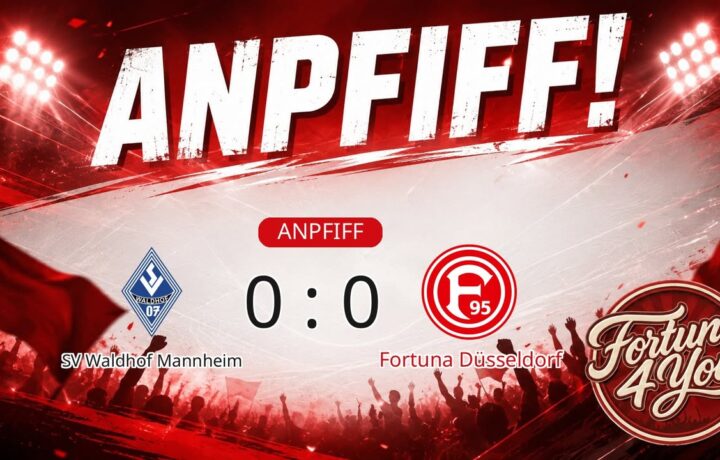 Anpfiff! SV Waldhof Mannheim gegen Fortuna Düsseldorf. Spielstand: 0:0.