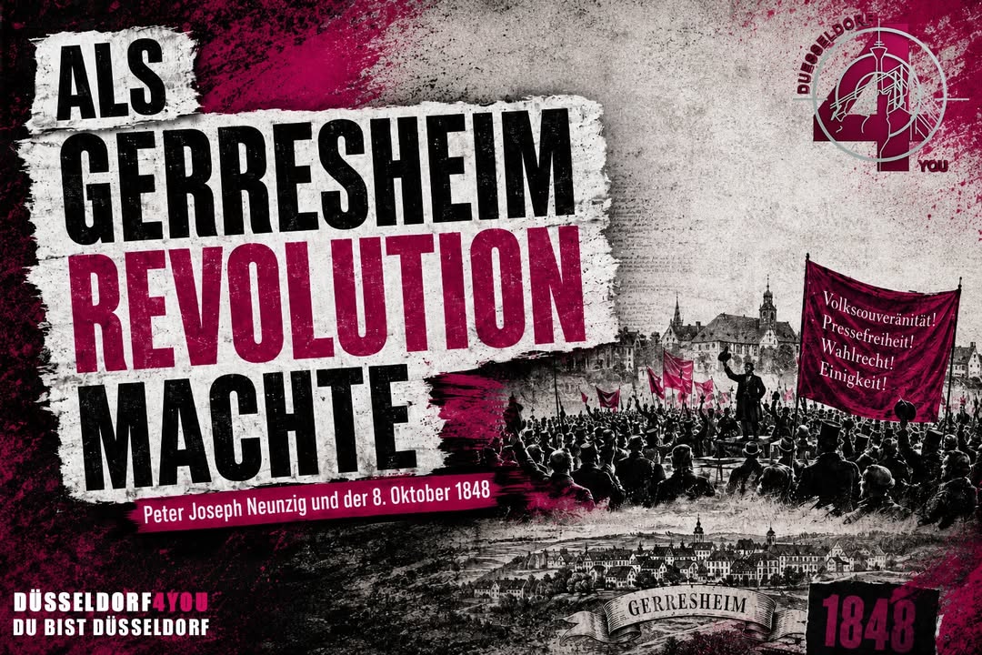 ☝️🫵👉 Als Gerresheim Revolution machte: Peter Joseph Neunzig und der 8. Oktober…