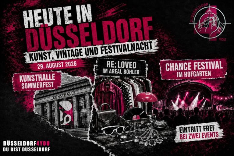 ☝️🫵👉 HEUTE IN DÜSSELDORF: KUNST, VINTAGE UND FESTIVALNACHT