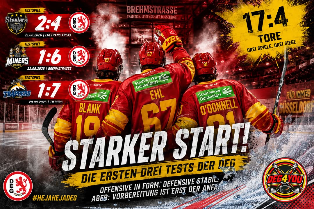 🏒🔴🟡 DIE ERSTEN DREI TESTS: WAS DER DEG-START WIRKLICH WERT IST