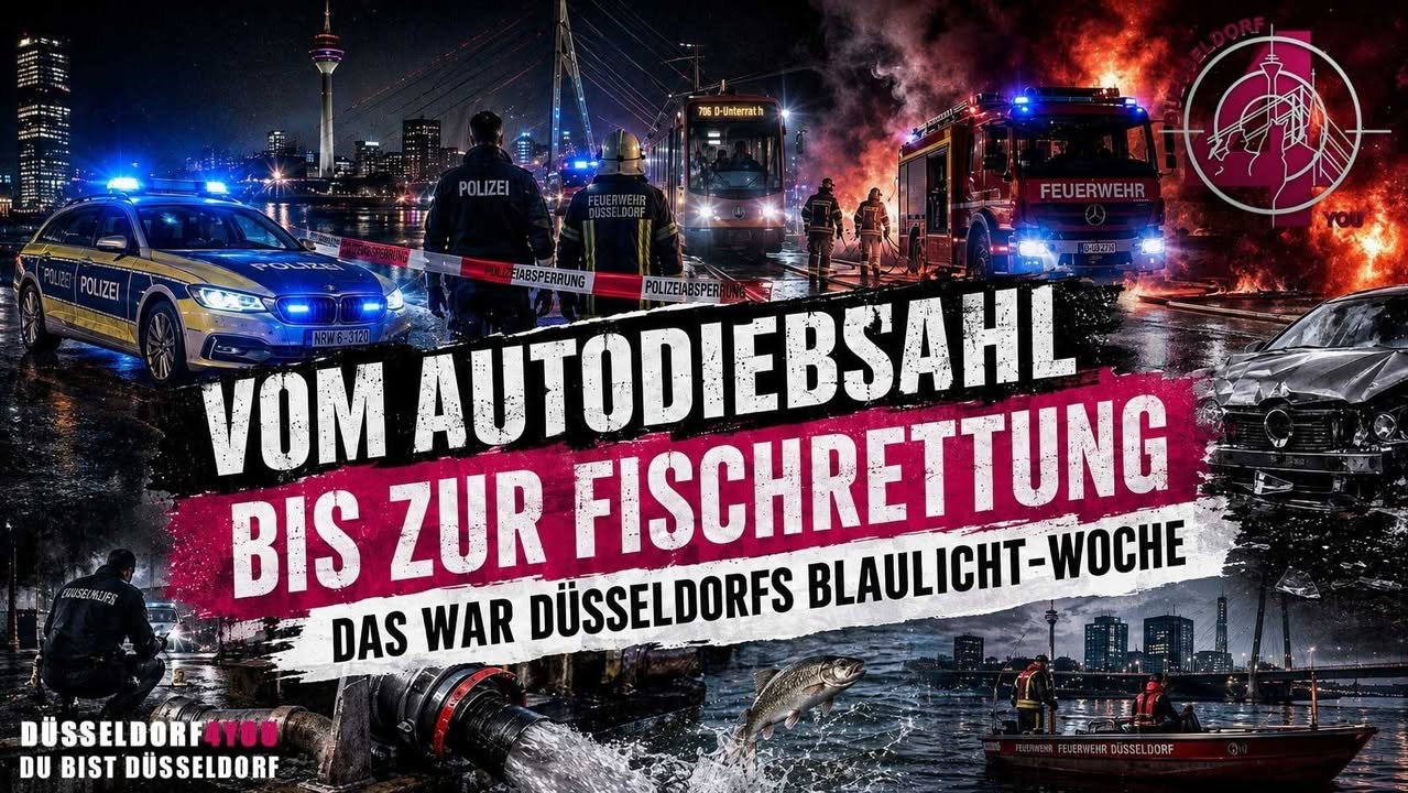 🚓🚨👮‍♂️ VOM GESTOHLENEN MINI BIS ZUR FISCHRETTUNG – EINE BLAULICHT-WOCHE, DIE DÜSSELDORF…