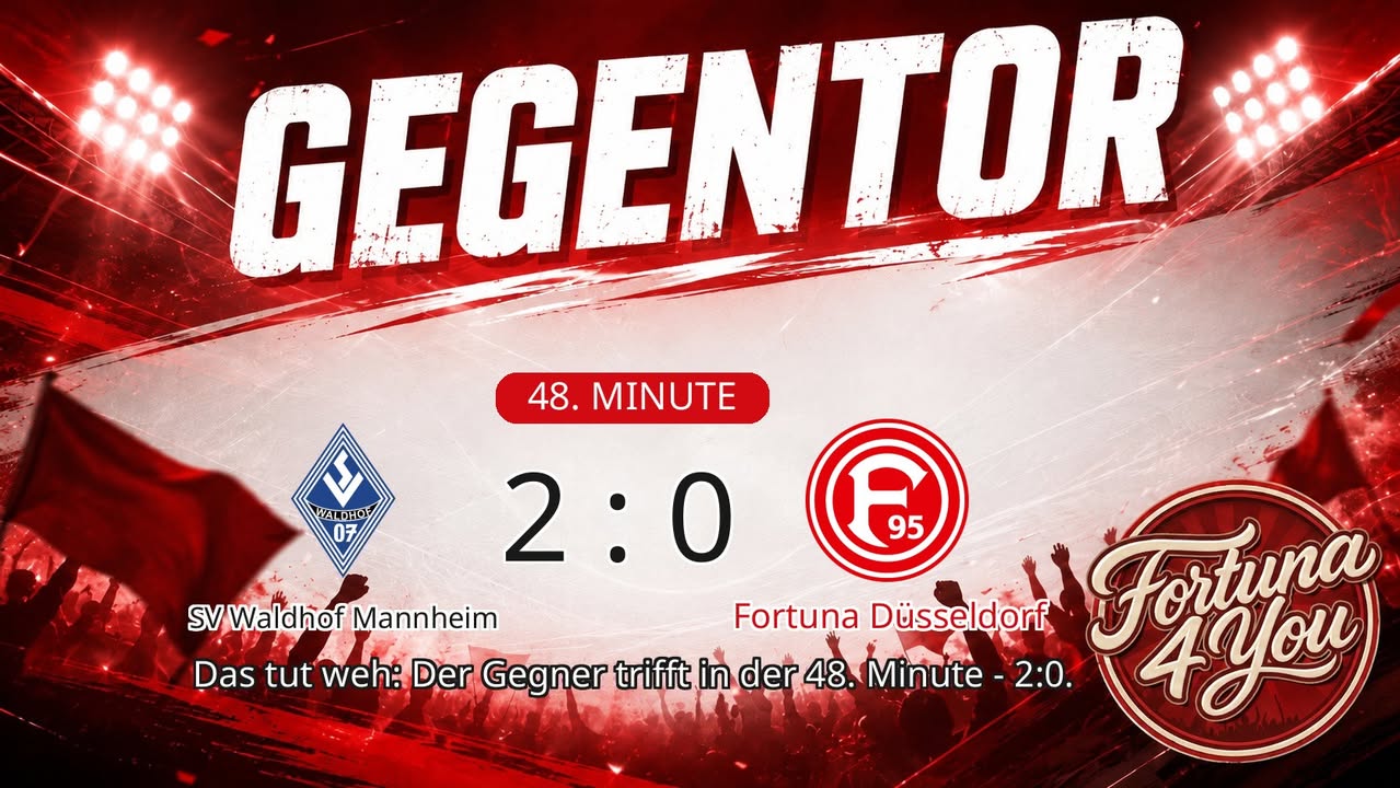 Gegentor. (48. Minute) Neuer Spielstand: 2:0.