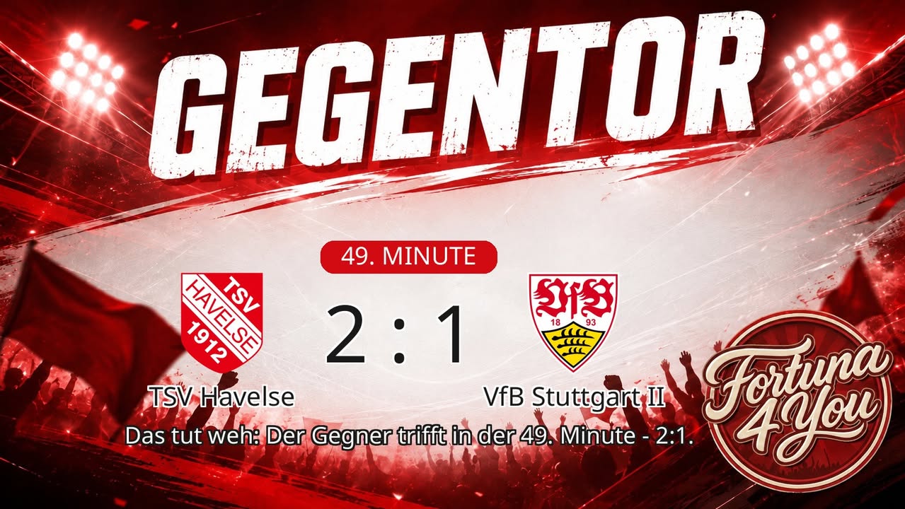Gegentor. (49. Minute) Neuer Spielstand: 2:1.