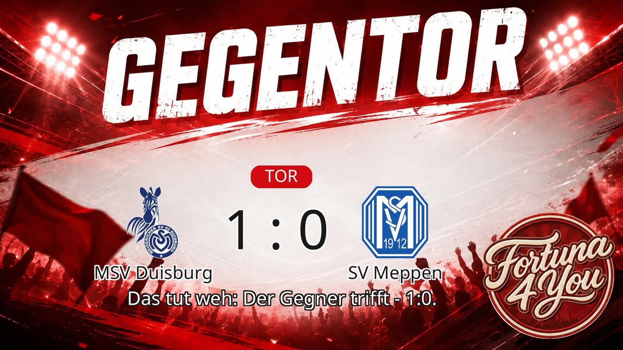 Gegentor. Neuer Spielstand: 1:0.