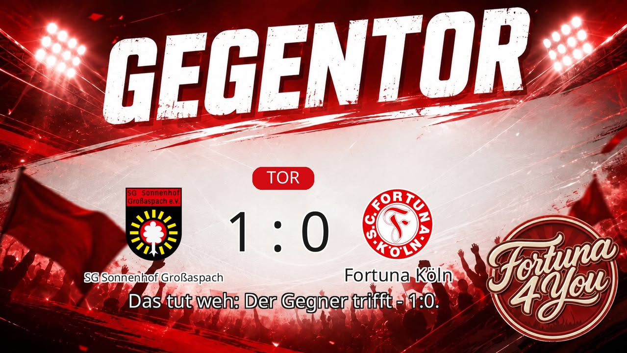 Gegentor. Neuer Spielstand: 1:0.