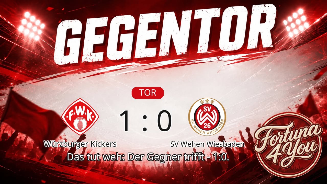 Gegentor. Neuer Spielstand: 1:0.