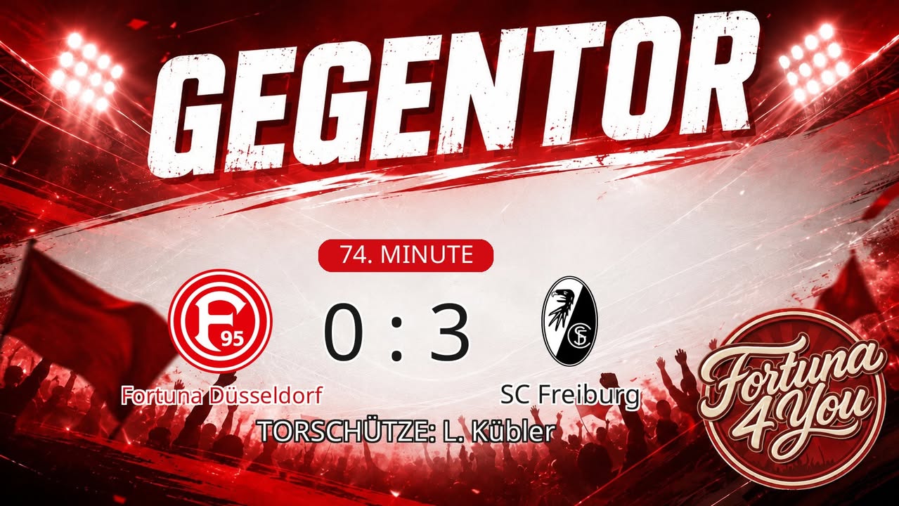 Gegentor. Torschütze: L. Kübler. (74. Minute) Neuer Spielstand: 0:3.