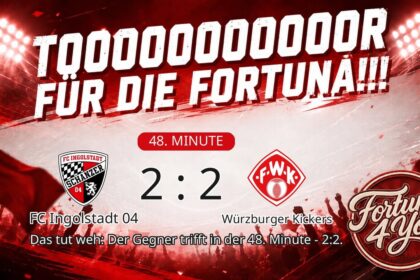 TOOOR für die Fortuna! (48. Minute) Neuer Spielstand: 2:2.