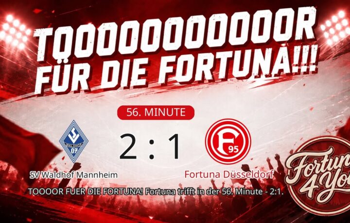 TOOOR für die Fortuna! (56. Minute) Neuer Spielstand: 2:1.