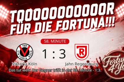 TOOOR für die Fortuna! (58. Minute) Neuer Spielstand: 1:3.