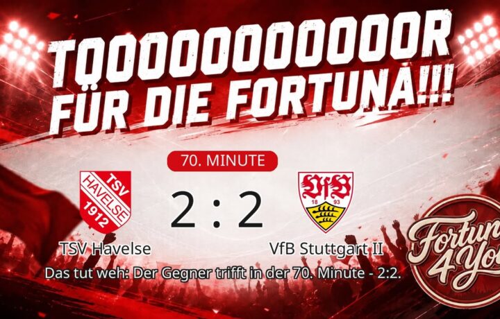 TOOOR für die Fortuna! (70. Minute) Neuer Spielstand: 2:2.