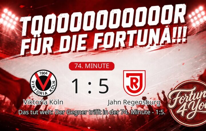 TOOOR für die Fortuna! (74. Minute) Neuer Spielstand: 1:5.