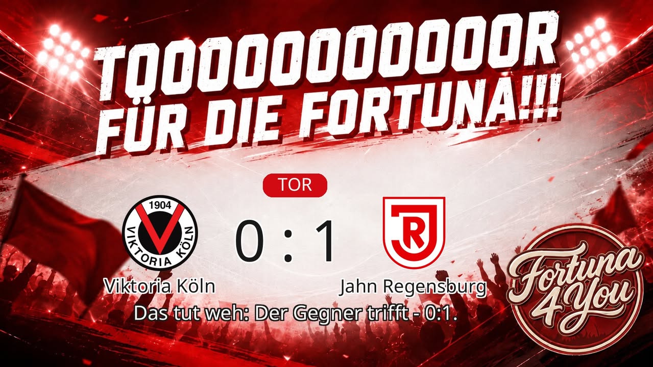 TOOOR für die Fortuna! Neuer Spielstand: 0:1.