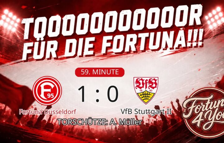 TOOOR für die Fortuna! Torschütze: A. Müller. (59. Minute) Neuer Spielstand: 1:0.