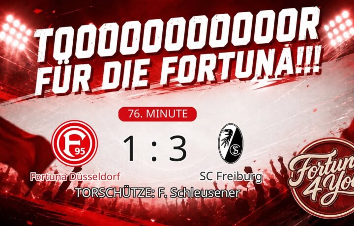 TOOOR für die Fortuna! Torschütze: F. Schleusener. (76. Minute) Neuer Spielstand: 1:3.