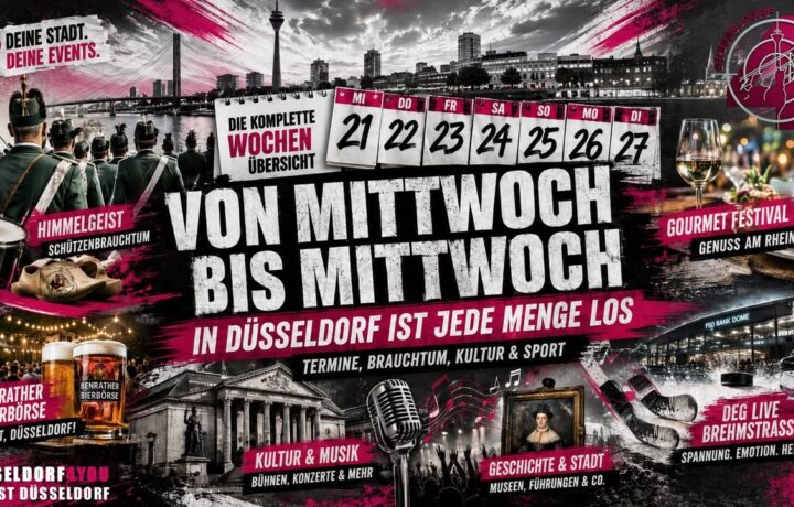VON KLOMPEN BIS KÖ – DÜSSELDORF STARTET IN EINE VOLLE SPÄTSOMMERWOCHE