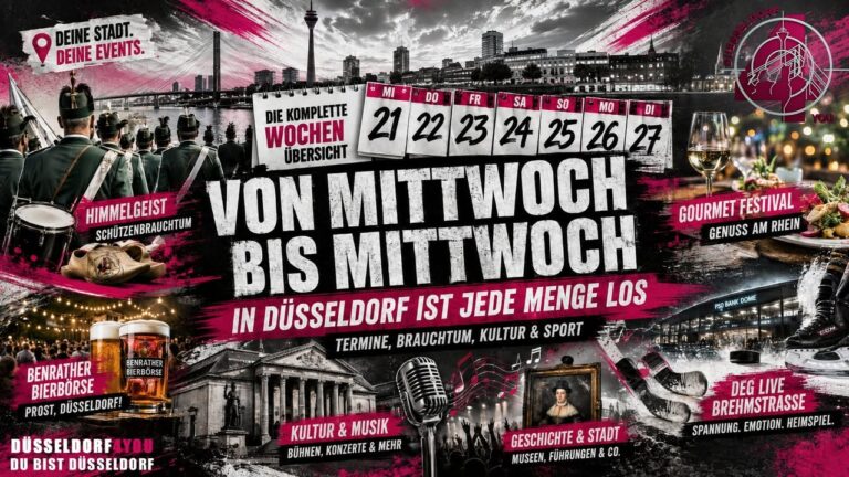 VON KLOMPEN BIS KÖ – DÜSSELDORF STARTET IN EINE VOLLE SPÄTSOMMERWOCHE