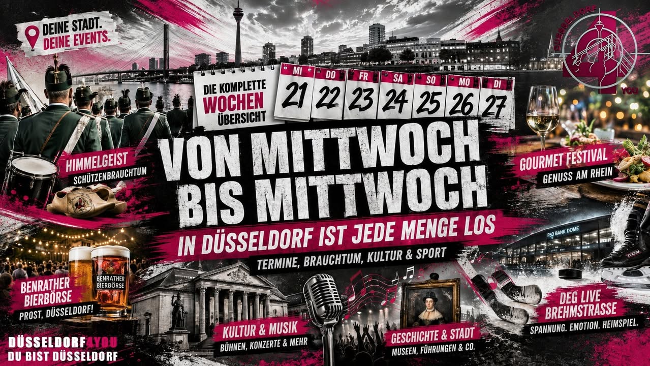 VON KLOMPEN BIS KÖ – DÜSSELDORF STARTET IN EINE VOLLE SPÄTSOMMERWOCHE