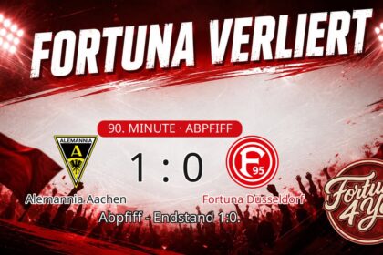 Abpfiff! Alemannia Aachen 1:0 Fortuna Düsseldorf.