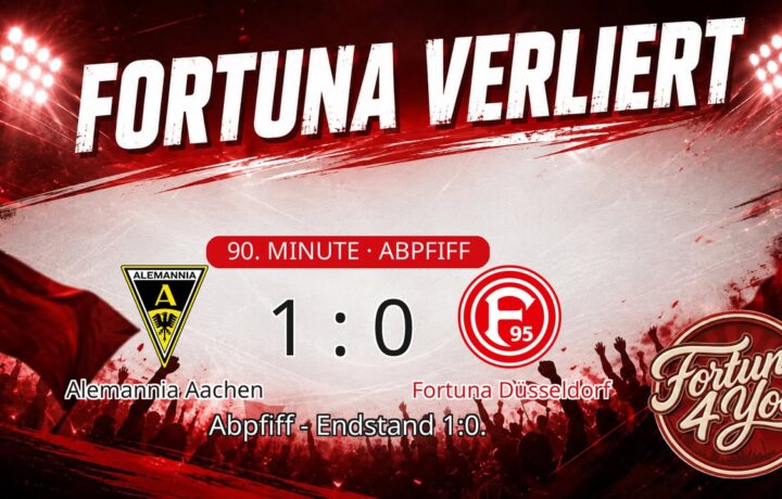 Abpfiff! Alemannia Aachen 1:0 Fortuna Düsseldorf.