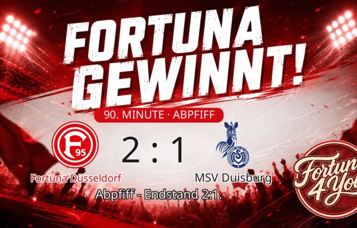 Abpfiff! Fortuna Düsseldorf 2:1 MSV Duisburg.