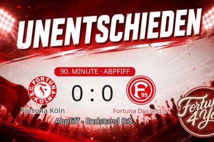 Abpfiff! Fortuna Köln 0:0 Fortuna Düsseldorf.