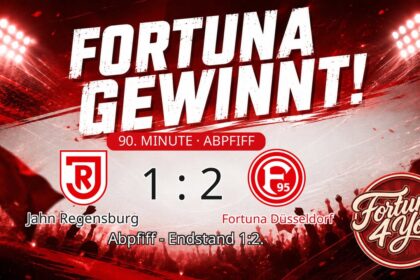 Abpfiff! Jahn Regensburg 1:2 Fortuna Düsseldorf.