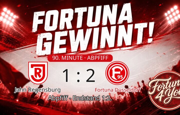 Abpfiff! Jahn Regensburg 1:2 Fortuna Düsseldorf.