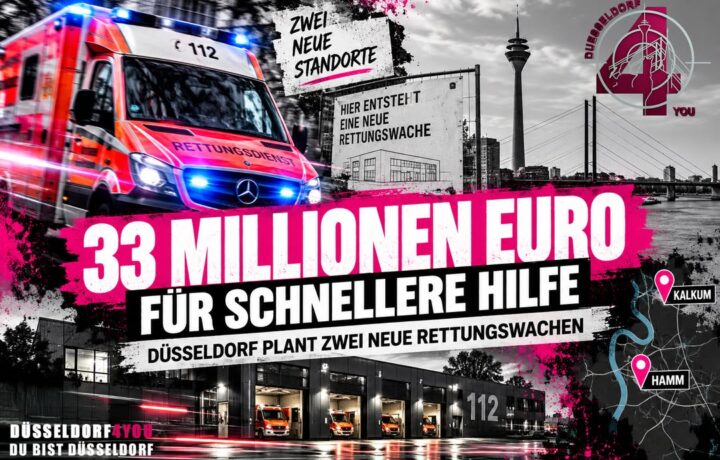 ☝️🫵👉 33 MILLIONEN EURO FÜR SCHNELLERE HILFE – DÜSSELDORF PLANT ZWEI NEUE…