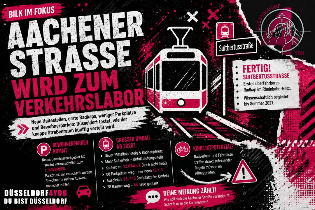 ☝️🫵👉 AACHENER STRASSE WIRD ZUM VERKEHRSLABOR