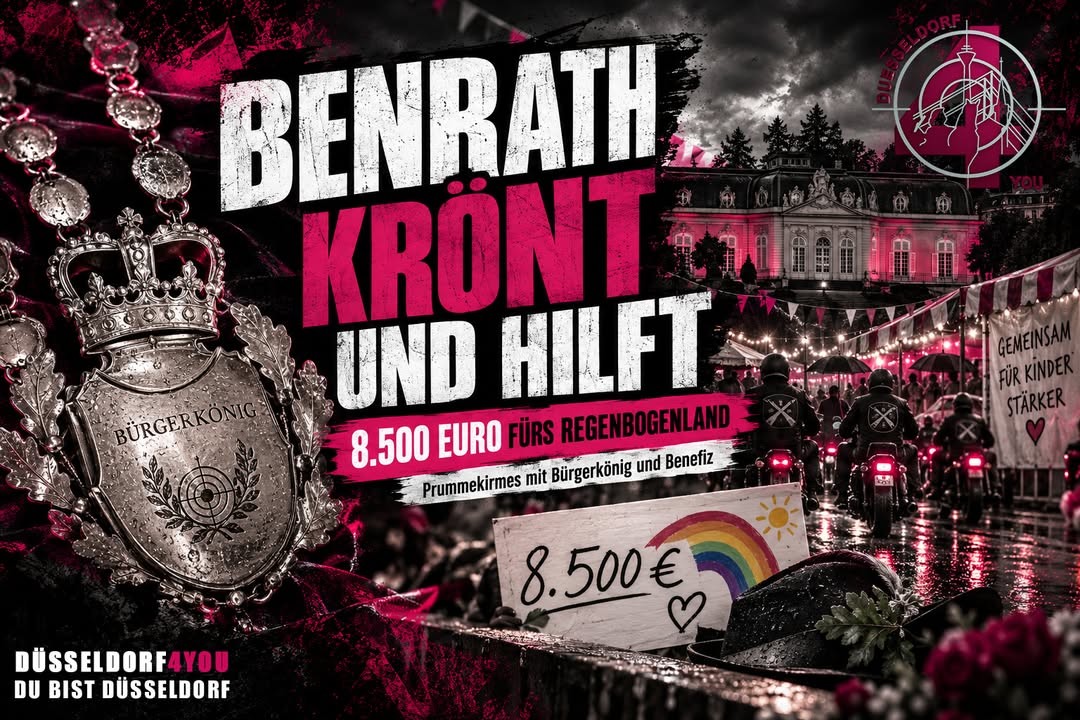 ☝️🫵👉 BENRATH KRÖNT UND HILFT: 8.500 EURO FÜRS REGENBOGENLAND