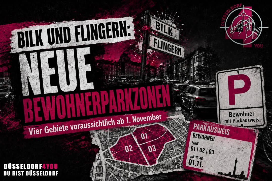 ☝️🫵👉 BILK UND FLINGERN: VIER NEUE BEWOHNERPARKGEBIETE KOMMEN