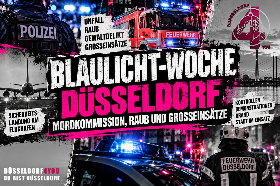 ☝️🫵👉 BLAULICHT-WOCHE DÜSSELDORF: MORDKOMMISSION, RAUB UND GROSSEINSÄTZE