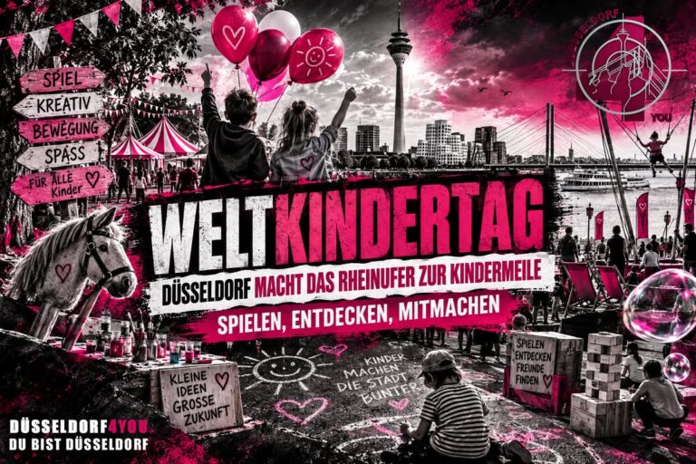 ☝️🫵👉 DÜSSELDORF MACHT DAS RHEINUFER ZUR KINDERMEILE