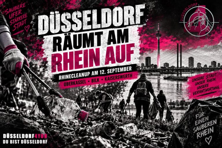 ☝️🫵👉 DÜSSELDORF RÄUMT AM RHEIN AUF – UND JEDER KANN MITMACHEN